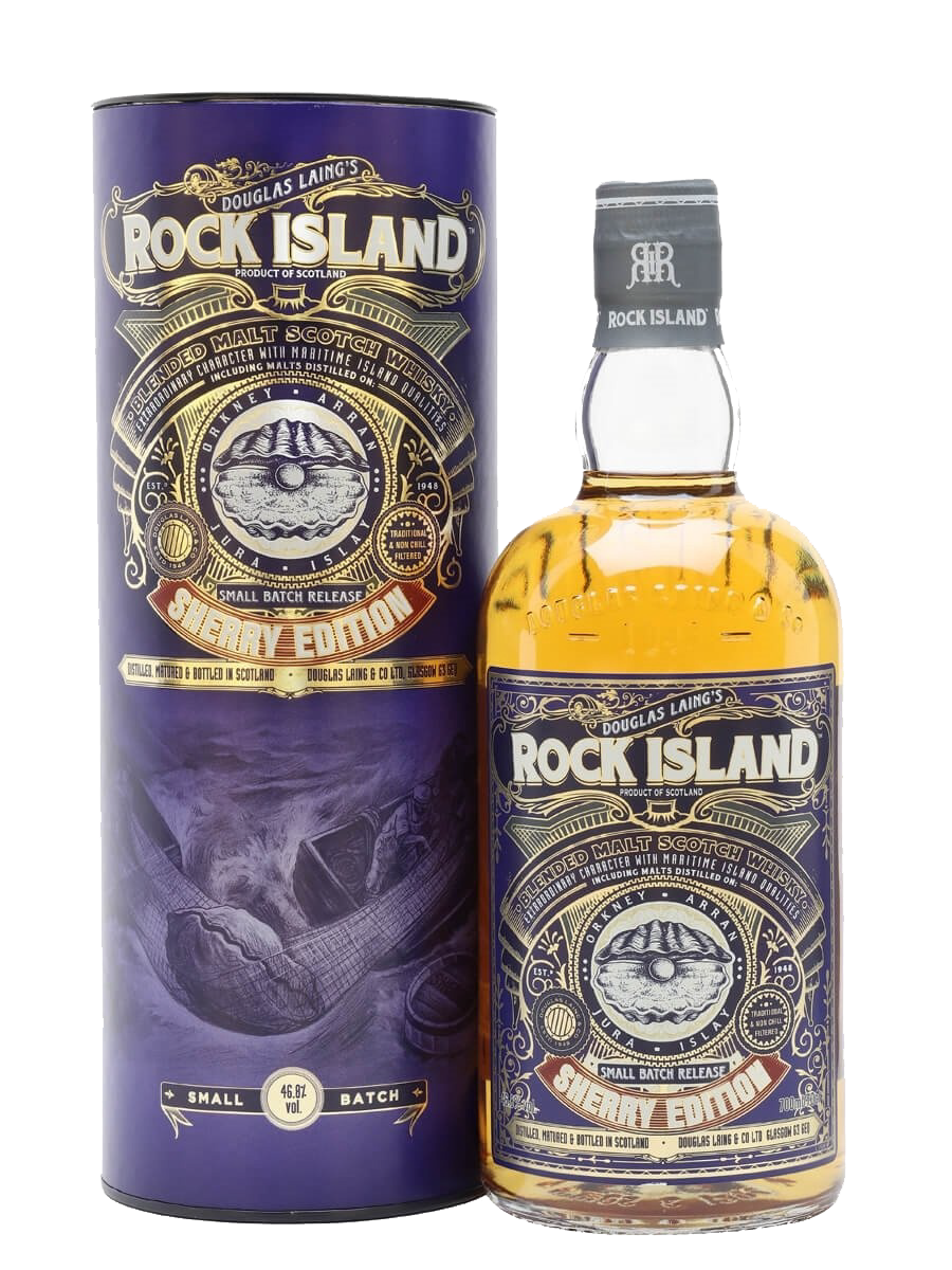 Рок Айленд Шерри Эдишн Блендед Молт солодовый виски в подарочной упаковке 0.7 л