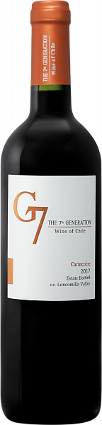 Вино G7 Carmenere Loncomilla Valley DO Viña del Pedregal, 0.75 л