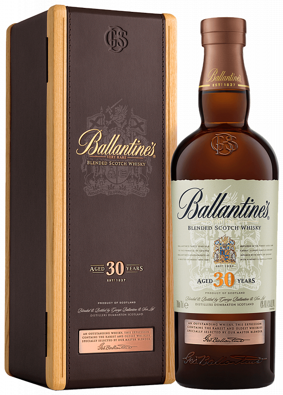 Баллантайнс 30 Лет купажированный шотландский виски в подарочной упаковке 0.7 л
