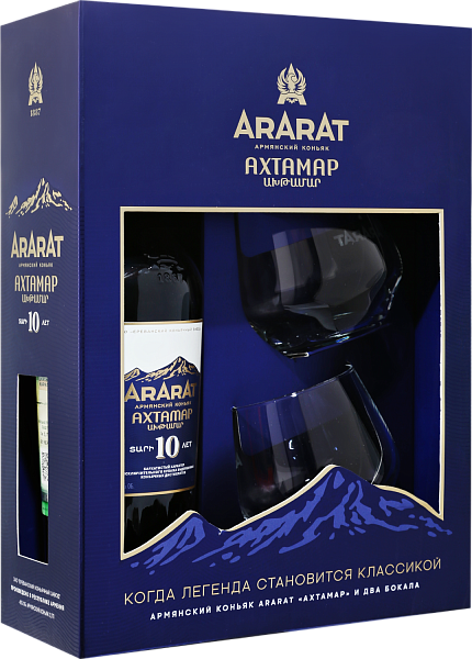 ARARAT Akhtamar 10 y.o. (gift set with 2 glasses), 0.7 л в Саратове