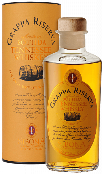 Sibona Grappa Riserva in botti da Tennessee Whiskey (gift box), 0.5 л
