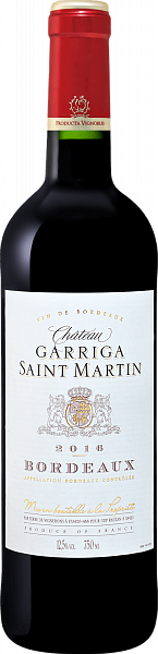 Chateau Garriga St Martin Bordeaux AOC, 0.75 л в Саратове