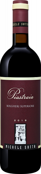 Вино Piastraia Bolgheri DOC Superiore Michele Satta, 0.75 л