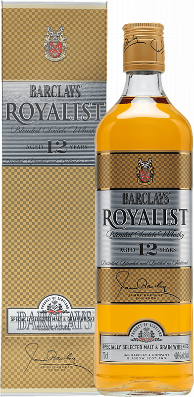 Барклайс Роялист Купажированный Шотландский Виски в подарочной упаковке 0.7 л