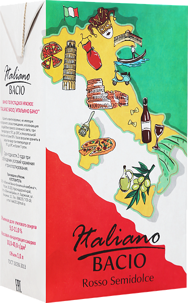 Italiano Bacio Rosso Semidolce, 1 л в Саратове