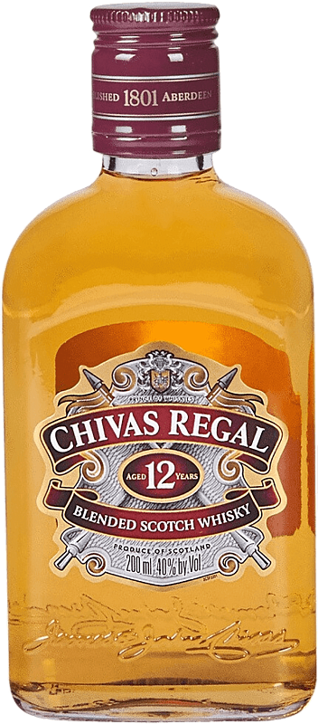 Чивас Ригал 12 лет купажированный шотландский виски 0.2 л